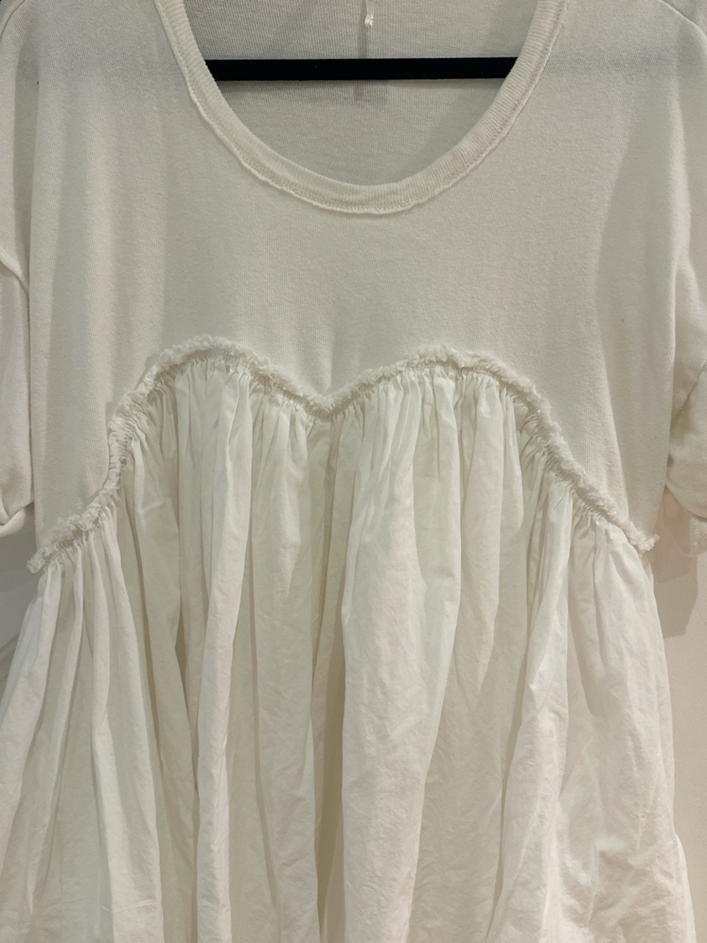 Free People White Babydoll Short Sleeve Dress - Picture 2 of 5